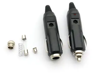 

50pcs Car Power Cigarette Plug LED with 3A Fuse Led Charger Cable adapter