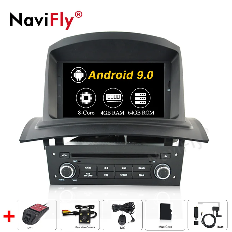 

1 din Android 9.0 Octa Core Car Radio DVD Multimedia Player For Renault Megane 2 Fluence 2002-2008 Support GPS navigation WIFI