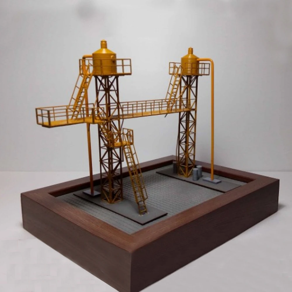 1:87 HO Scale Miniature Internal Combustion Engine Gas Station Model Static Sand Table Scene For Train And Railway Layout - Image 5