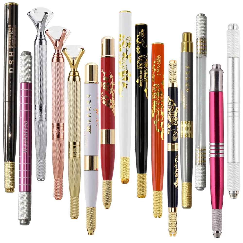 

2PSC Tattoo Machine Tools Tattoo Permanent Tattoo Eyebrow Makeup Manual Pen Handle Eyelash Mini Manual Tools