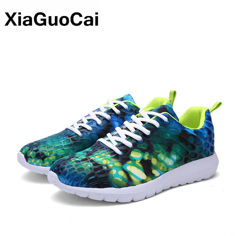 

2021 Повседневная обувь; Мужские кроссовки для влюбленных; Сезон весна-лето; Дышащая мужская сетчатая Обувь На Шнуровке; Камуфляжная Мужская ...