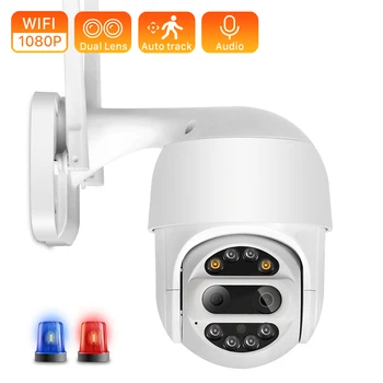 

Cloud 1080P Dual-Lens PTZ Wifi Camera Auto Tracking CCTV Home Security IP Camera Outdoor 2MP Auto Zoom Audio Speed Dome Camera