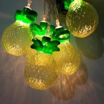 

Led New Style Pineapple Fruit Modeling Pool Box String Light Dessert Shop Background Wall Decoration Festoon Lamp