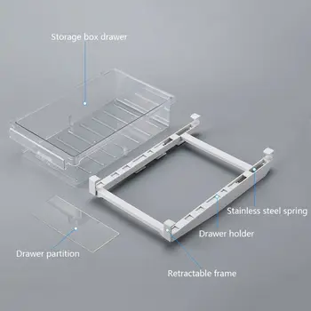 

Kitchen Fridge Freezer Space Saver Organizer Drawer Refrigerator Storage Box 40JA