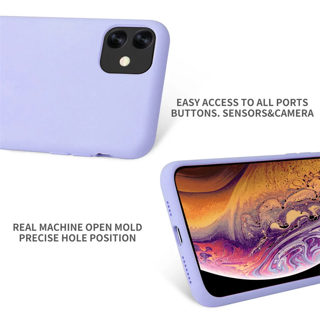 Mosunx для iphone 11, 6,1 дюймов и Pro Max, 6,5 дюймов, Pro, 5,8 дюймов, жидкий силиконовый гель, резина, полный корпус, ударопрочный, защитный