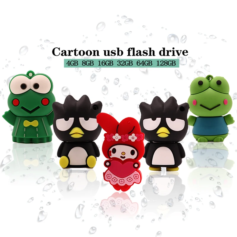 

Pendrive animado usb flash drive 128gb cartoon animals pen drive 64GB memory stick u disk 4g 8gb 16gb 32gb rabbit/penguin u disk