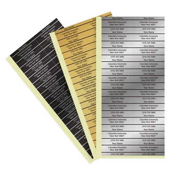 

Custom Golf Club Shaft Sticker Labels with Your Name, Address & Phone Gold Black