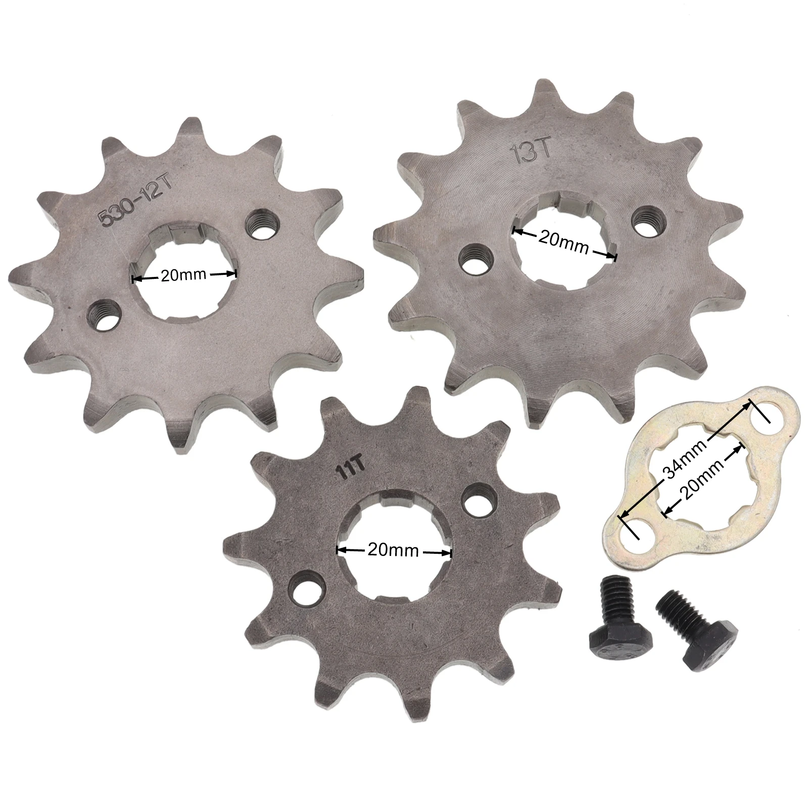 Front Engine Sprocket Star #530 11T 11 12 13 Teeth 20mm For 530 Chain With Locker Motorcycle Dirt Bike PitBike ATV Quad Parts