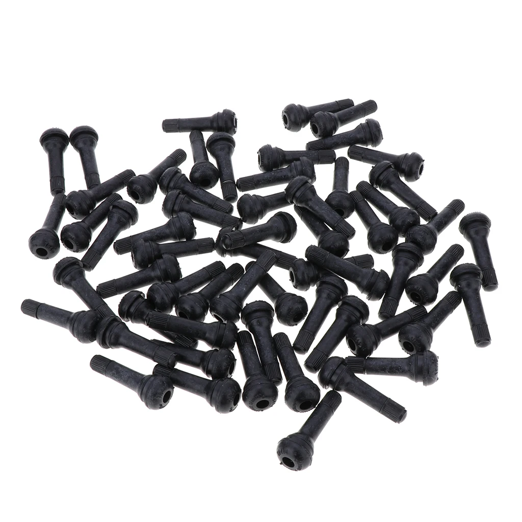 100 Pieces TR414 Tubeless Tire Valve Stems Stubby for ATV, Lawn Mower