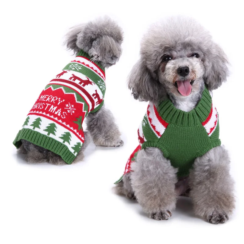 Christmas Pet Cat Sweater For Cats New Year Clothes Small Dogs Kedi Kitten Pullover Santa Clothing Outfits 10E |