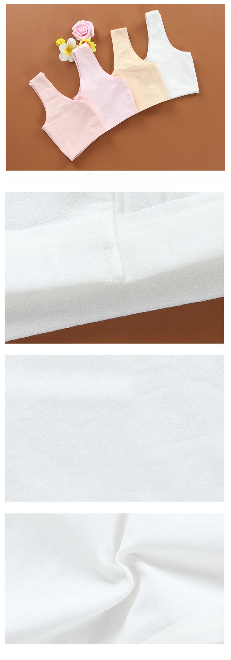 Girls Cotton Bra Tops Soft Teenage Training Bra Puberty Girls Sports Bra Kids Breathable Underwear Adolescente Meisjes Bh