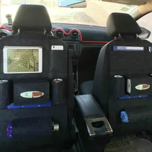 Многокарманный Органайзер на спинку сиденья автомобиля, контейнер для хранения из шерстяного войлока, подвесная коробка, многофункциональная сумка для хранения автомобиля, Стайлинг автомобиля