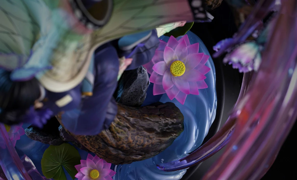 【古罗】魔方鬼灭之刃鬼杀队虫柱蝴蝶忍GK限量手办雕像 (4)