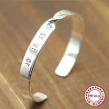 S925 sterling silver open bracelet retro personality fashion with life style lovers simple atmosphere jewelry new Bangles