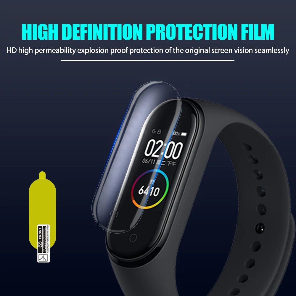 5 шт./компл. умная Защитная пленка для часов пленки для mi Band 4 против царапин ТПУ Мягкие Чехлы ультра тонкие для Xiao mi band 4 Smartband