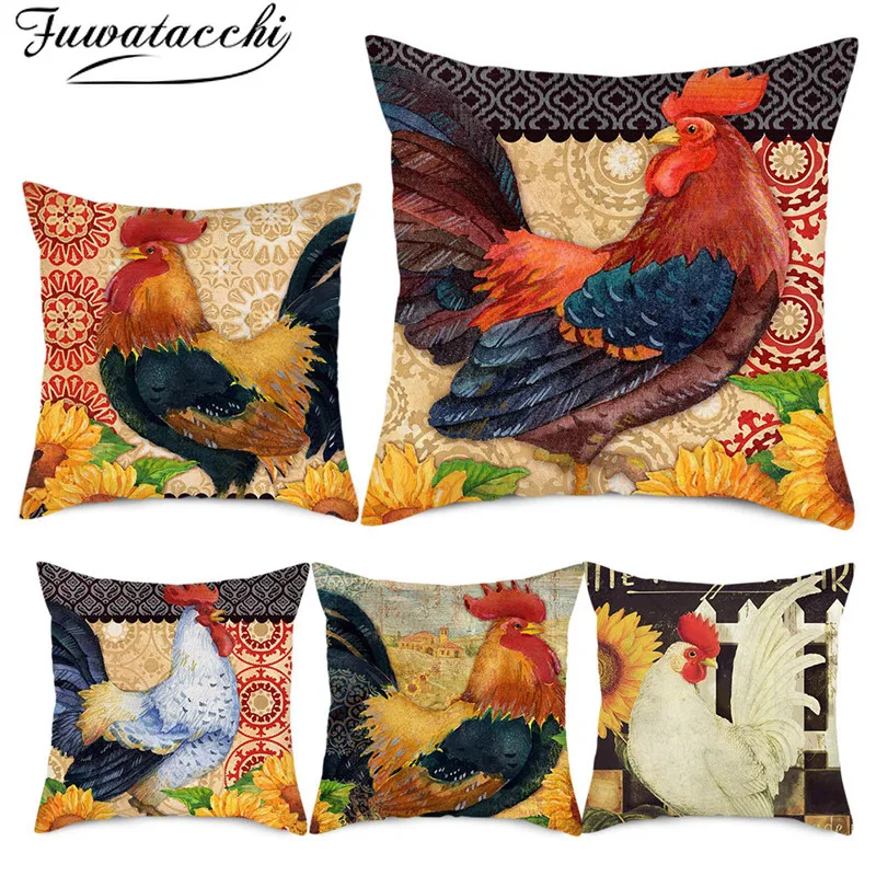

Fuwatacchi Sunflower Pillow Case Gold Yellow Flower Cushion Cover Printed Pillow Cover for Home Sofa Bedroom Decorative Pillow