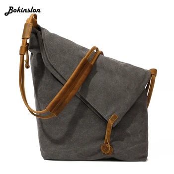 

Bokinslon Corduroy Canvas Woman Messenger Bag Fashion Literary Tote Bag Female Shoulder Bag