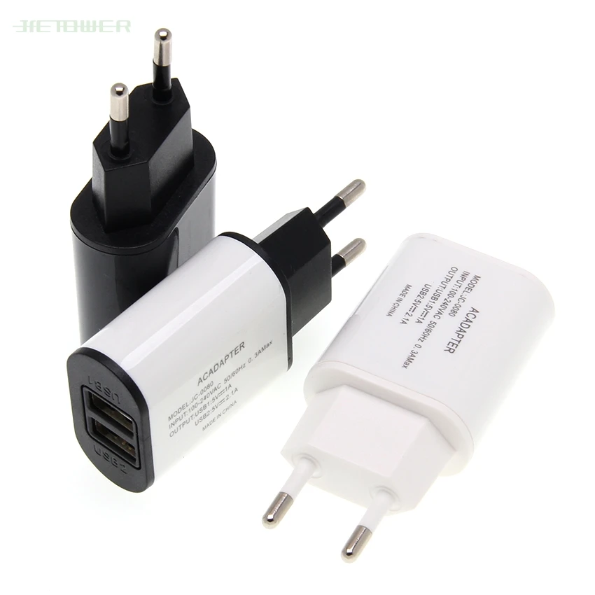 100 шт/партия 2 usb порта зарядное устройство 5 В 2A портативный настенный адаптер зарядка мобильного телефона для samsung S10 huawei P30 EU US зарядное устройство со штекером
