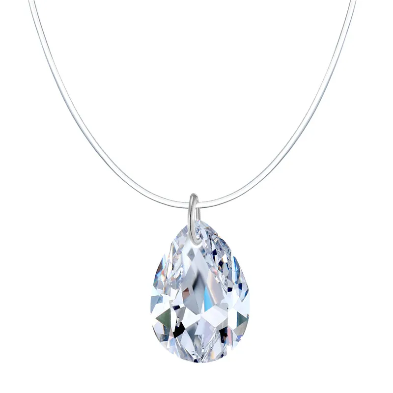 Dayoff-European-Clear-Choker-Invisible-Fish-Line-Crystal-Necklace-Pendant-Neck-Zircon-Women-Clavicle-Chain-Feminino