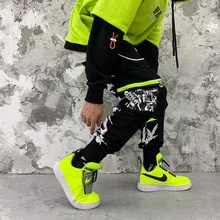 Спортивные штаны мужские черные хлопковые уличные джоггеры