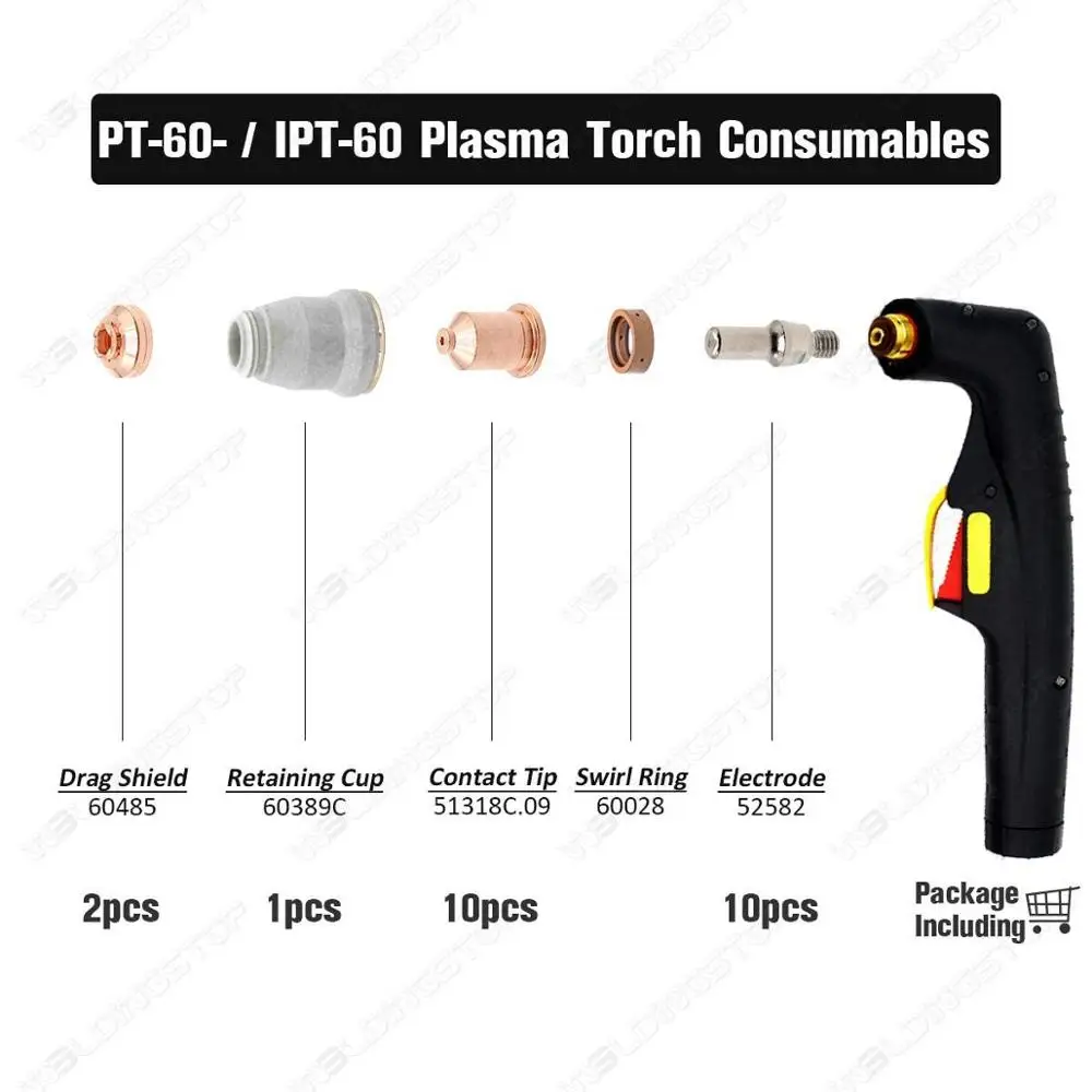 Ipt 80 Ipt 80 Plasma Torch Consumables 23pcs Kit Pt - View #9