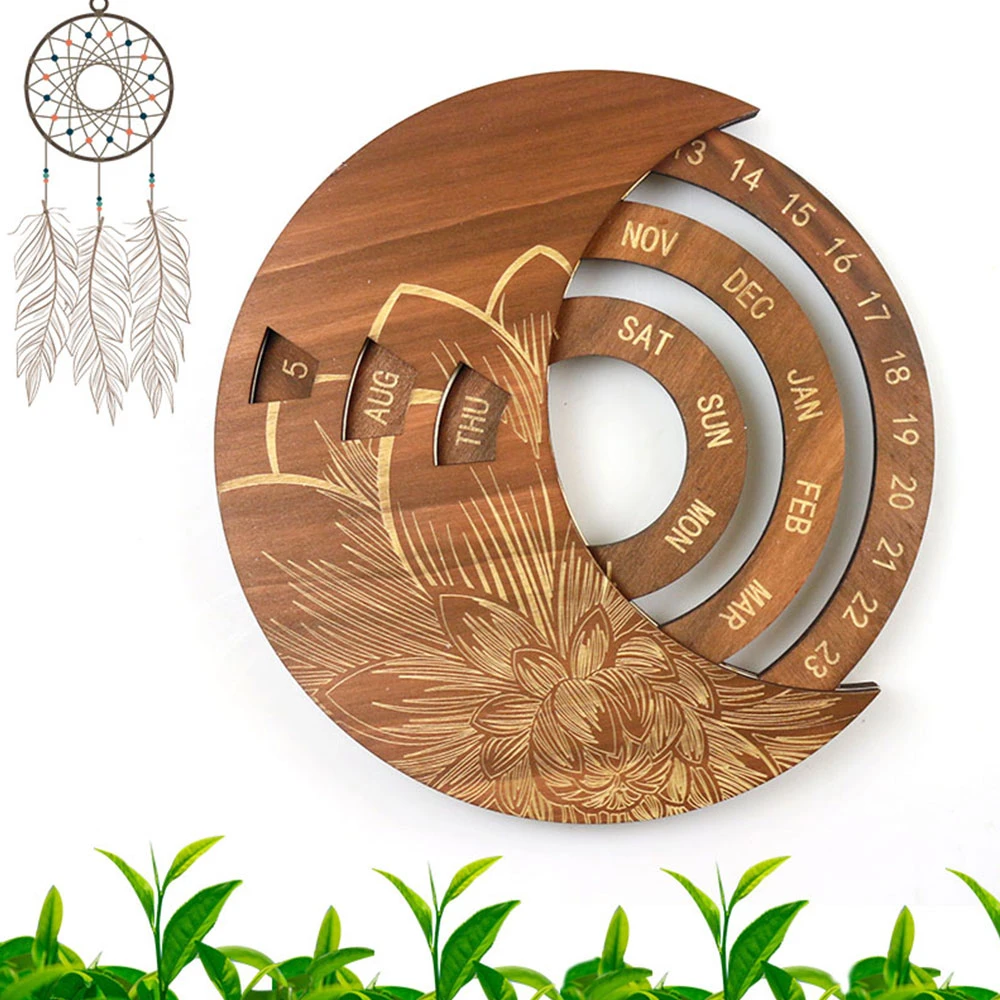 Perpetual Calendar Vintage Wooden | Perpetual Wooden Wall Calendar -  Creative - Aliexpress