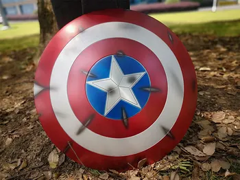 

[Metal Made] 1:1 60cm Avengers full metal Captain America Shield Battle Damage Version Collection model cosplay Costume party
