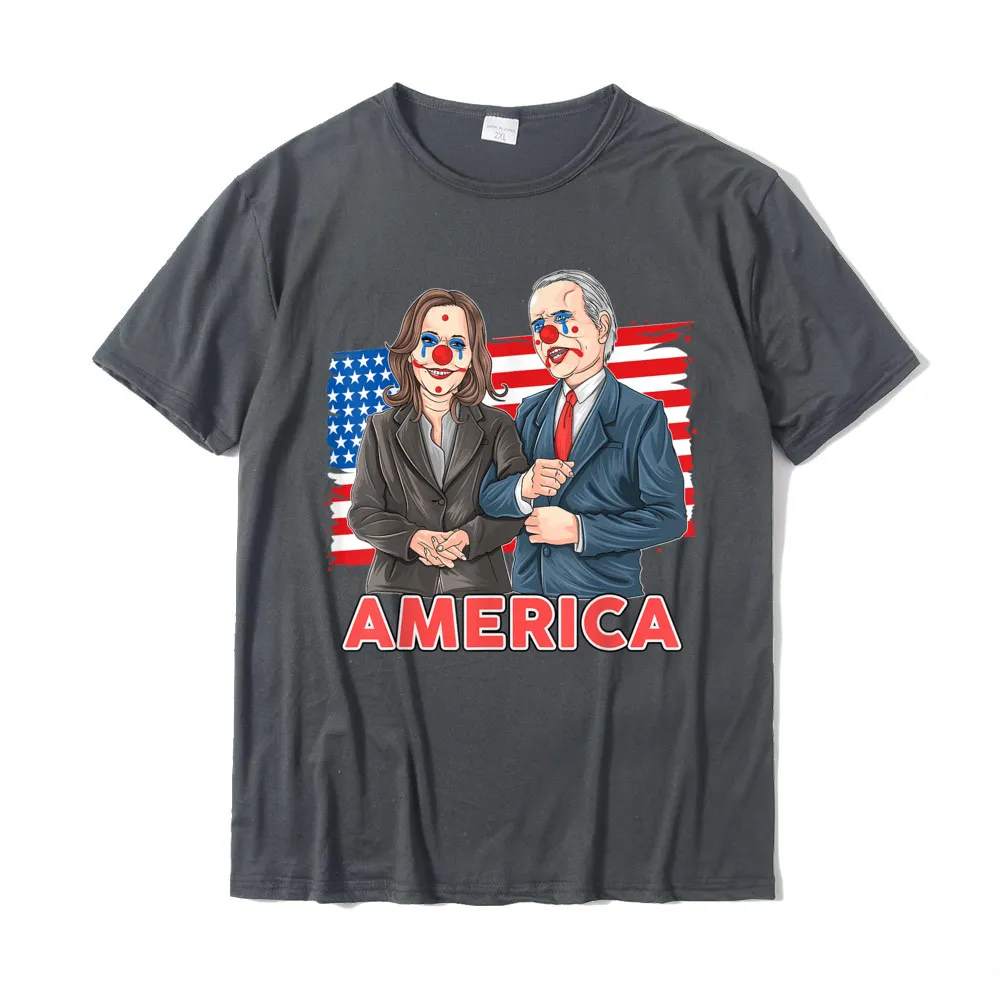 Custom O-Neck T Shirt NEW YEAR DAY Tees Short Sleeve Company 100% Cotton Custom T Shirt Fashionable Mens Free Shipping Funny Joe Biden Is A Democratic Clown T-Shirt__20812 carbon