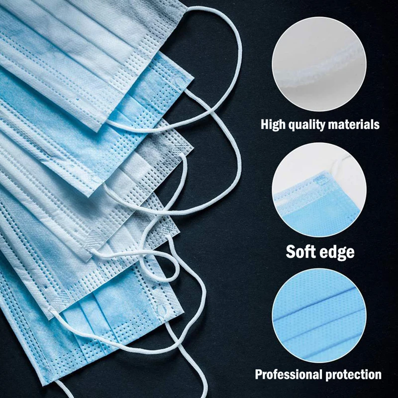 

20/50Pcs Mask 3-Ply Nonwoven Elastic Prevent Bacteria Flu Hygiene Surgical Mask Facial Protective Medical Anti Virus Mask KF94