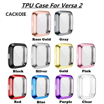 

Suitable for Fitbit Versa 2 case screen protector soft cover lightweight Tpu bumper Versa2 scratch-resistant housing with button