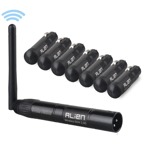 1T7R ALIEN 2,4G ISM беспроводной DMX 512 Dfi контроллер приемник XLR передатчик для дискотеки DJ вечерние бар сценический PAR движущаяся головка лазерный светильник - Цвет: 1T7R