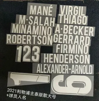 

2019 2020 2021 super A patch number name Champions OF EUROE Liverpool M.SALAH MANE FIRMINO Hot stamping patches badges