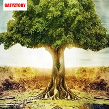 GATYZTORY 5D алмазная живопись полный квадрат DIY домашний декор мозаика Стразы Картина на холсте с логотипом на стену гигантское дерево