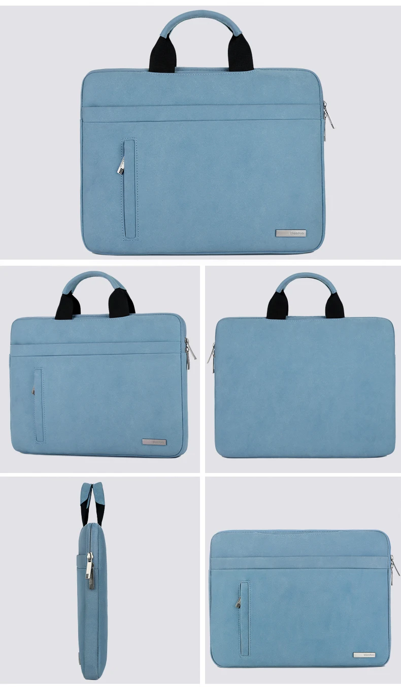 Pu Leather Laptop Bag 12 13.3 14 15.6 inch Waterproof Notebook HandBag Carry Case Sleeve For Macbook 13 Briefcase Sleeve