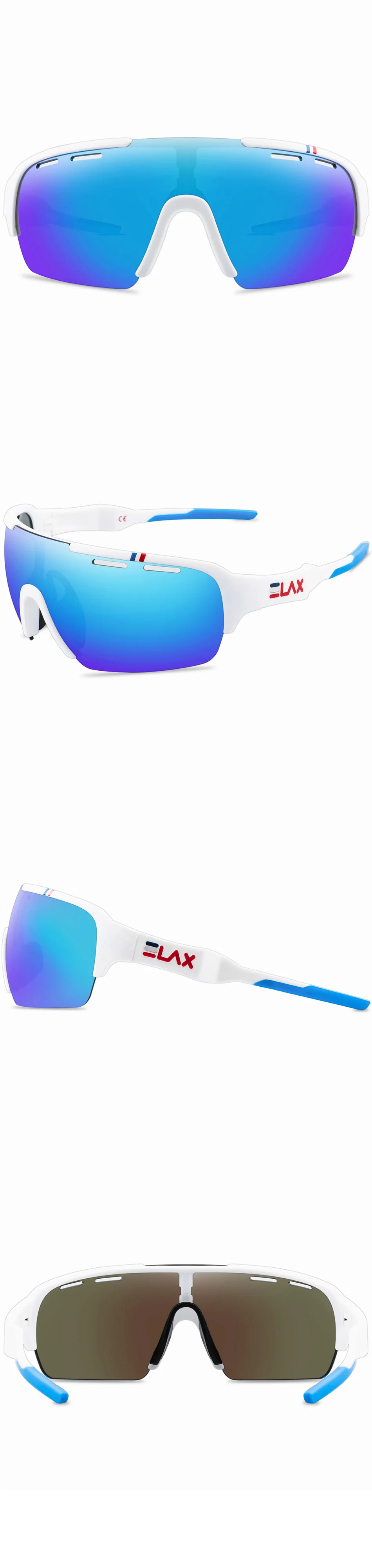 ELAX бренд Половина рамки 4 набор линз спортивные очки на открытом воздухе солнцезащитные очки Mtb очки