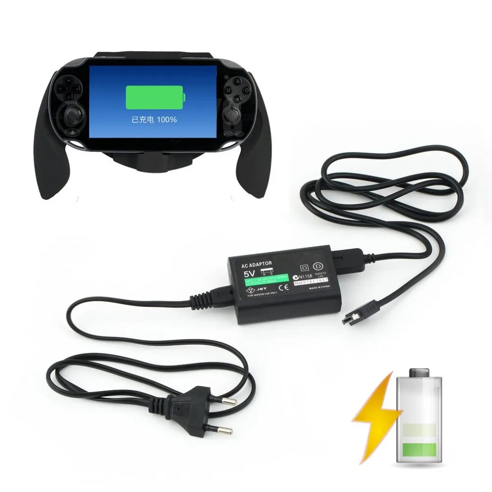 

EU Plug For Sony for PS Vita PSV AC Power Adapter Supply Convert Charger + USB Data Cable