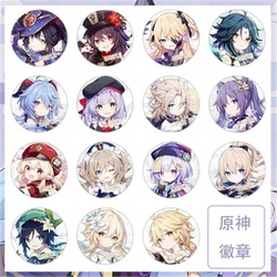 1pc Anime Pin Genshin Impact Figure Cosplay Badge Hu Tao Backpack Icon Button Cartoon Brooch Pins Fashion Accessories Gifts 58mm