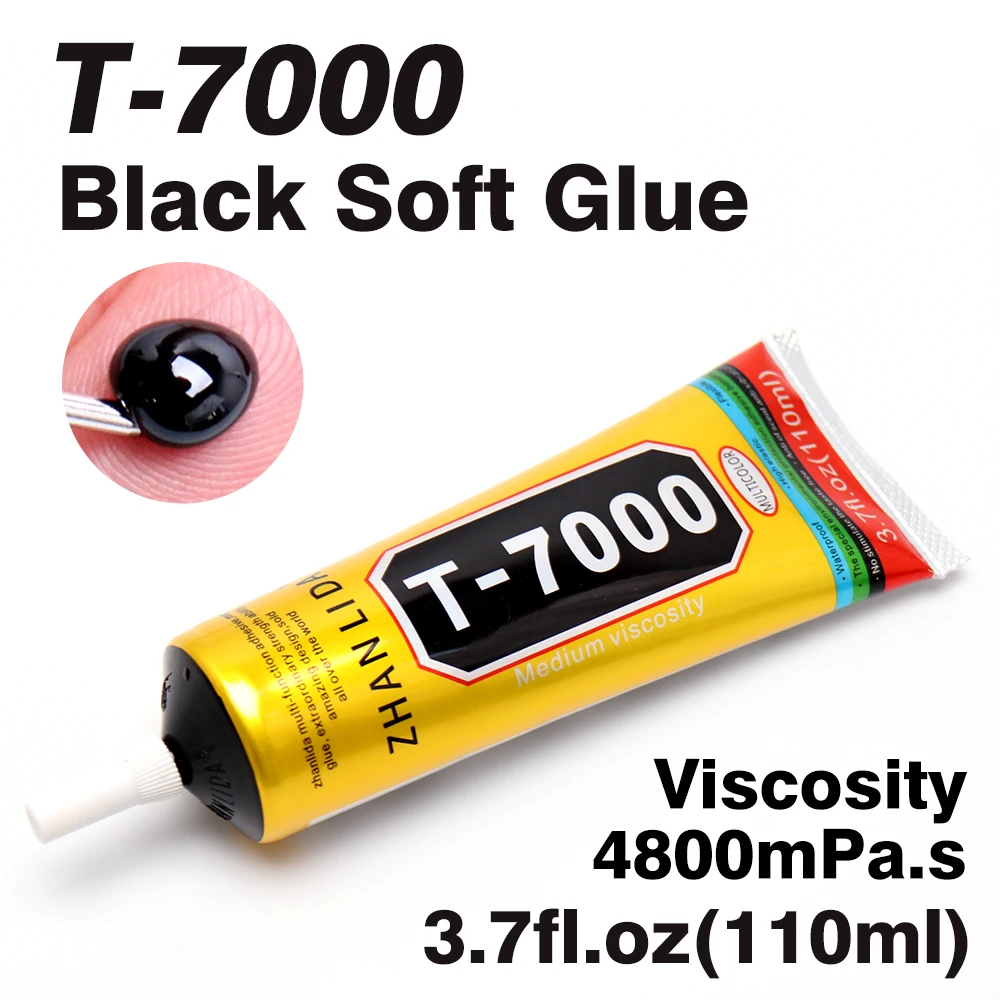 

110ml T-7000 Black Glue Phone Tablet Touch LCD screen Middle frame Bracket Fill gap Shell Dot diamond Decoration Glue