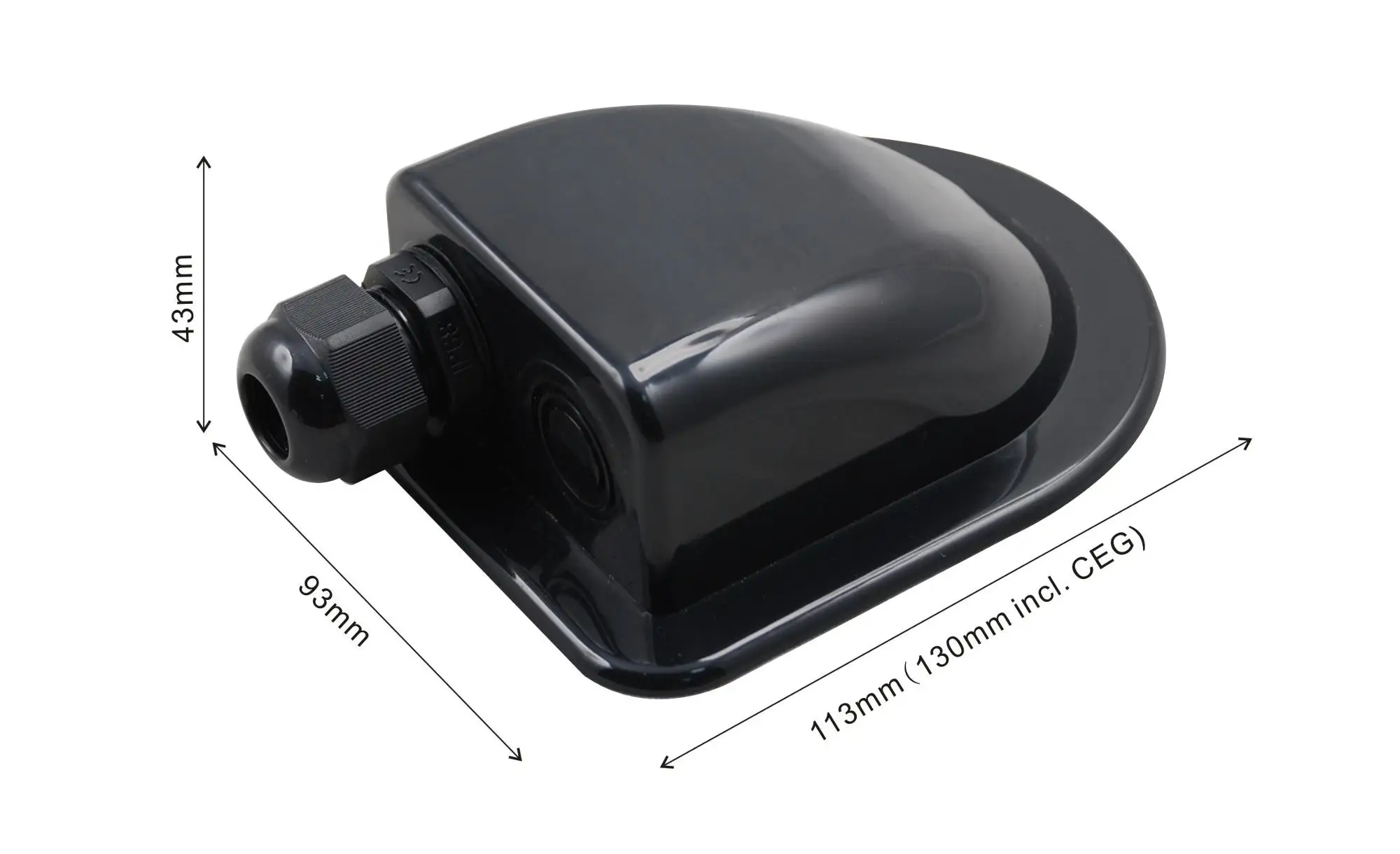 Wholesale Black Single/Double Cable Entry Plate Waterproof Solar Cable Entry Gland For RV/Caravan/Marine/Motorhome