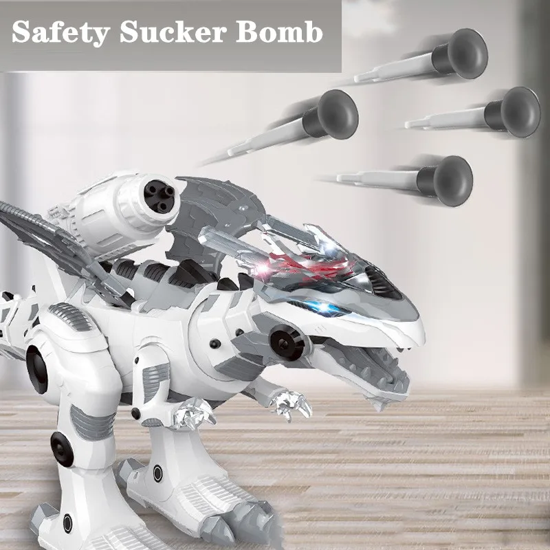 Toys & Hobbies RC Robot 66cm Smart Robot Toy Spray Dinosaur Radio