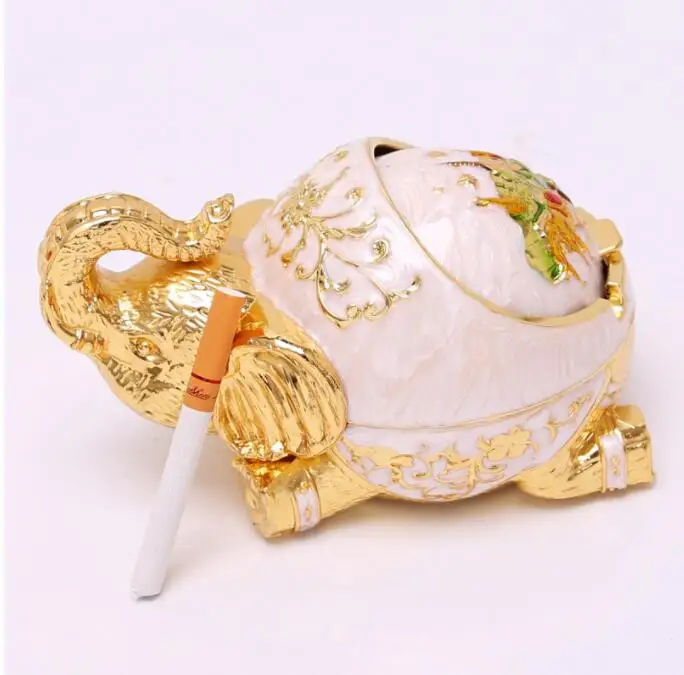 antique metal bronze/copper creative ashtray metal aschenbecher ashtray home cigarette smokeless ashtrays for cigar AT033