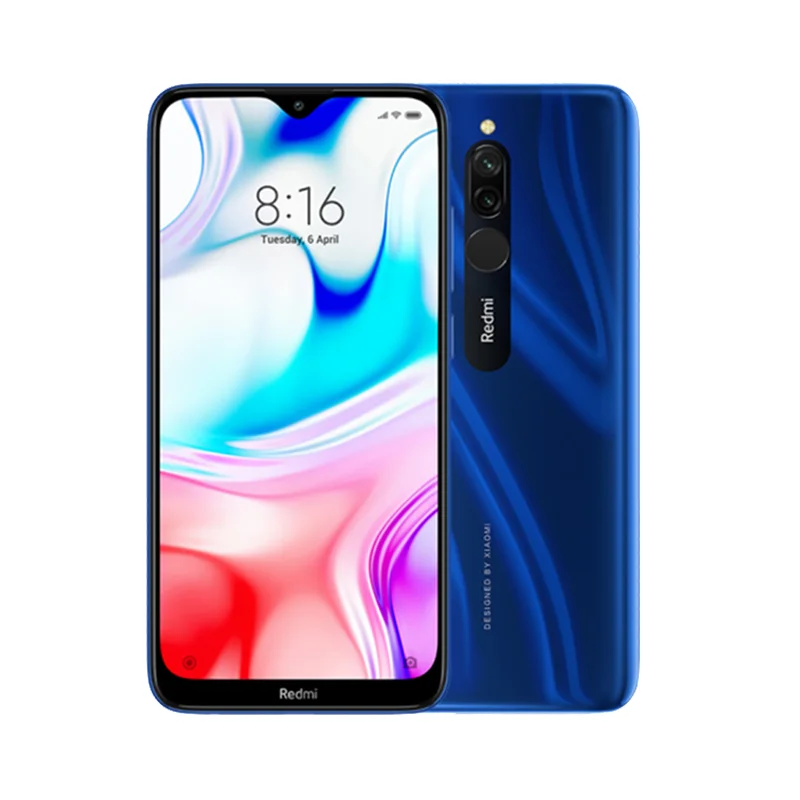 Смартфон Xiaomi Redmi 8 с глобальной версией, 4 ГБ, 64 ГБ, 5000 мА/ч, большая батарея, камера, 12 МП, 8 Мп, селфи-телефон, 6,22, точечный экран, 18 Вт