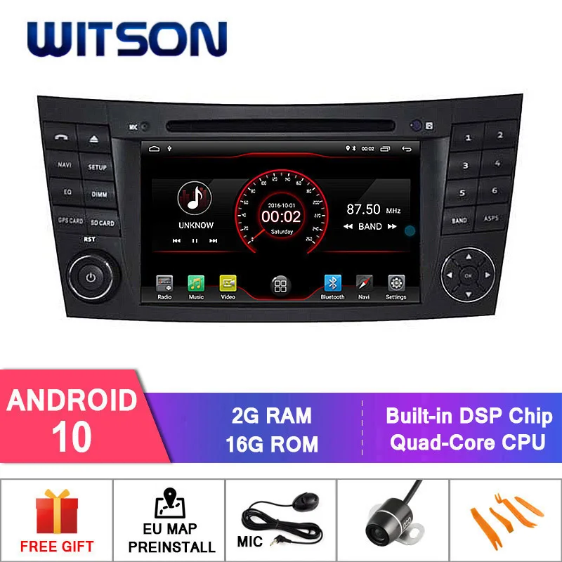 WITSON Android 9.1CAR DVD плеер с GPS для MERCEDES-BENZ E CLASS W211 2 Гб RAM 16 FLASH + DAB OBD TPMS DVR Wifi/3G/4G поддержка |