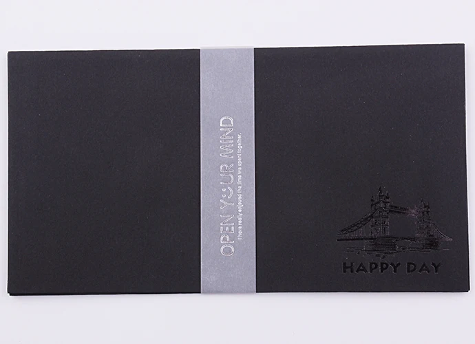 1 комплект Черный Конверт серии Новинка Бумага Крафт Свадьба пустая бумага подарочные конверты канцелярские принадлежности(ss-1722