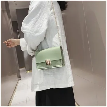 

Female Square Sling Bag 2020 Newover-the-Shoulder Bag Girl's Package Western Style Chain Bags Korean Lady Cross Body Handbag