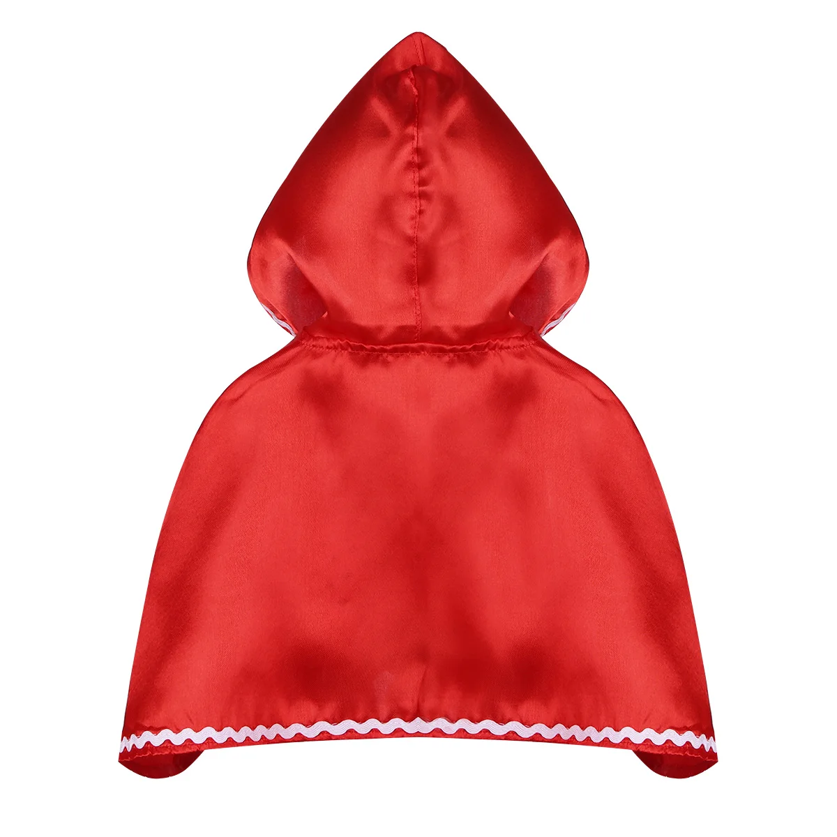 Red Kids Girls Riding Hooded Cloak Cape for Halloween Little Princess Cosplay Costume Holiday Carnival Party Dress Up Cape