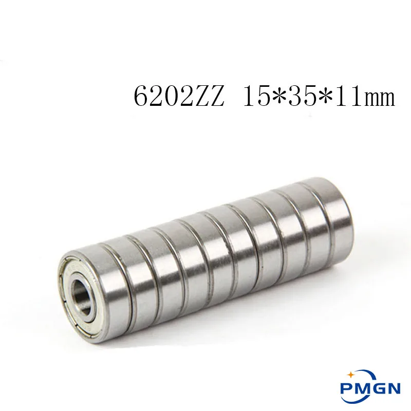 15 шт. ABEC-5 6202ZZ 6202Z 6202 ZZ 15x35x11 мм 15*35*11 металлическое уплотнение Миниатюрный подшипник