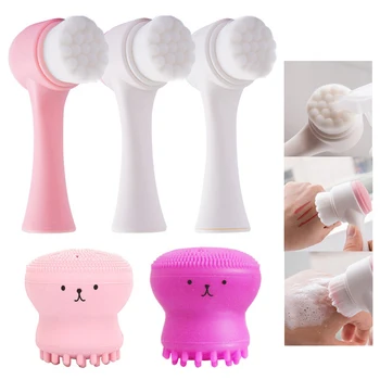 

Face Brushes Face Cleansing Tools Cleansing Brush Face Pore Cleaner Exfoliating Face Scrub Washing Silicone Brushes Skin Care