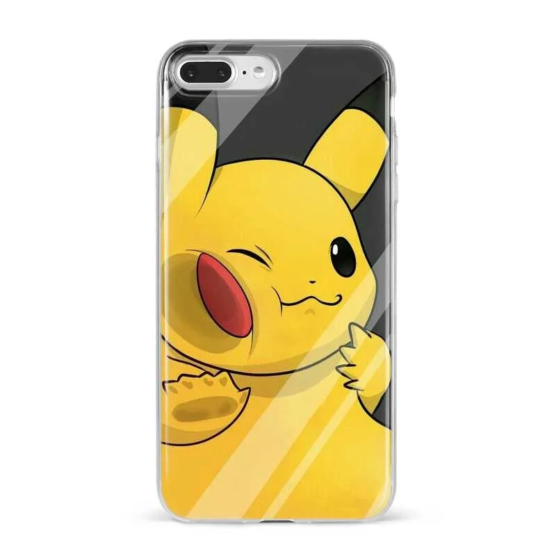 Забавный Милый Pocket ELF Pikachue Мягкий силиконовый прозрачный чехол для телефона Funda чехол для iPhone 5S, SE 6 6s 7 8 Plus X XR XS MAX - Цвет: TPU