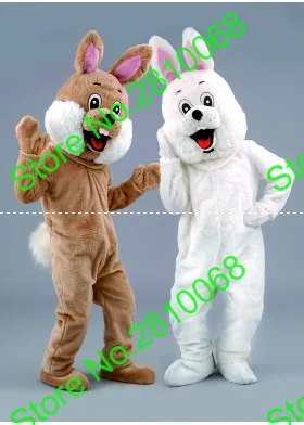 Can be washed with water High quality EVA Material Helmet Brown white rabbit Mascot Costumes Unisex cartoon Apparel Cosplay 158 |